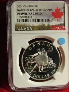 2001 カナダ シルバー ドル...カナダ国立バレエ...NGC PF-69 ウルトラ カメオ出演