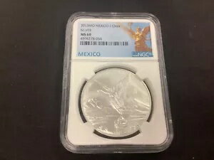 2013Mo Mexico Silver Libertad 1 Onza NGC Graded MS69!