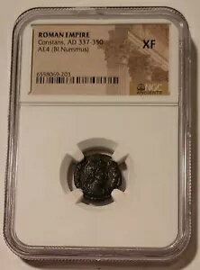  󥹥 AD 337-350 AE4 BI Nummus XF NGC