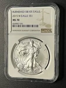 2015-W 艶出し $1 アメリカン シルバー イーグル NGC MS70