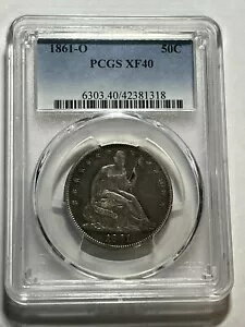 1861-O シーテッド リバティ ハーフダ