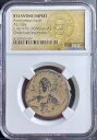 本物の NGC 認定古代ビザンチン帝国コイン 975-1035 AD Christ Follis