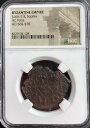 ビザンチン帝国 NGC 認定古代コイン 565-578 AD ジャスティン & ソフィア 本物