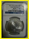 2011 南米陸軍記念シルバー ダラー アーリー リリース NGC MS70 ブルー ラベル