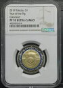 NGC PF70 2019 トケラウ $1 亥年 カラー化バイメタル コイン