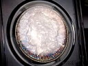 モーガン シルバー ドル 1880 S PCGS MS 65 ++ モンスター レインボー セミ PL ショッキング コイン