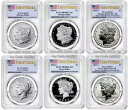 2024 S モーガン & ピース シルバー 6 コイン セット $1 PCGS (MS/PF/RP70) ファースト ストライク #2
