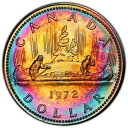 1972 TONED カナダ Voyageur Ag Proof Silver Dollar $1 PCGS SP67 絶対的なモンスター!