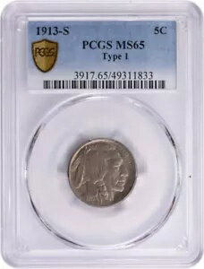 1913-S バッファロー ニッケル タイプ 1 MS65 PCGS(3)
