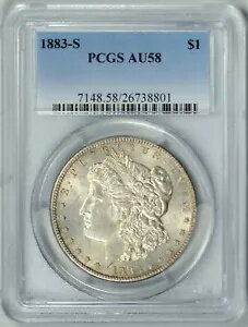 1883-S PCGS AU58 モルガン ドル * 厳しい