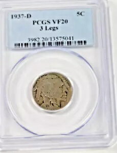 1937-D 3 ӥХåե ˥å : PCGS VF20
