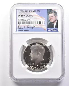 1976-S ケネディ ハーフダラー シルバー ファクシミリ署名 PF68* STAR カメオ NGC *9984