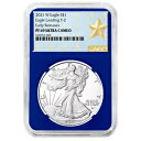 2021-W プルーフ $1 タイプ 2 アメリカン シルバー イーグル NGC PF69UC ER ウエスト ポイント スター ラ...|詳細画像