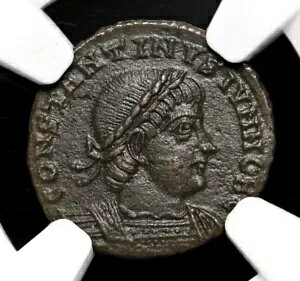 ローマ帝国。コンスタンティヌス2世。西暦 337 〜 340 年。 ?4、NGC AU