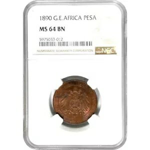1890 ドイツ領東アフリカ ペサ、NGC MS 64