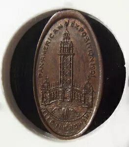 1901 年の汎アメリカ博覧会、細長い 1882 セント - 電気塔、MS65 NGC - トークン