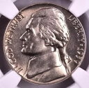 1959年 ジェファーソン・ニッケル - NGC MS66「ストロング・ステップス」(3)