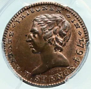 1794年 イングランド イギリス ミドルセックス州 スペンス政治犯 コンドル トークン PCGS i84007