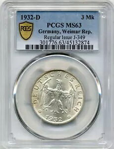 1932-D 3 饤ҥޥ륯 ɥ - 磻ޡ붦¹ - PCGS MS63