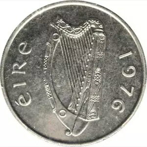 1976 アイルランド 10 ペンス、PCGS 標