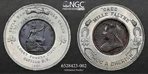 1901 年の汎アメリカ博覧会で封入されたファージング - UNC 詳細 NGC - ニューヨーク州バッファローのトークン
