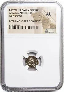 NGC AU Roman AE4 Arcadius AD383-408 NGC ǧޥ ֥ ƥɥ©