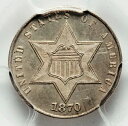 1870 PCGS PR63 鋳造品 3,000 + 1,000 プルーフ = 2 番目に低い 3 セント シルバー ?? 3CS