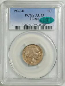 1937-D 3  5C Хåե ˥å AU53 PCGS CAC 29948788