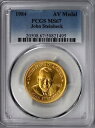 1984年 米国造幣局 1/2オンス 金記念芸術メダル PCGS MS-67 ジョン・スタインベック