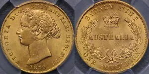 オーストラリア 1870 シドニー造幣局ソブリン - PCGS AU58