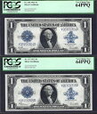 ???? 1923 $1 SC FR-237 & FR-238 ??チェンジオーバーペア?? PCGS VERY CH NEW 64PPQ