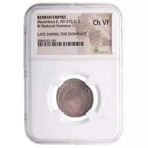 Maximinus II Roman AE  (AD 311-313) - NGC ǧ (CH-VF)