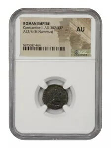 : 󥹥ƥ̥ 1  (AD 307-337) AE3/4 BI Nummus NGC AU