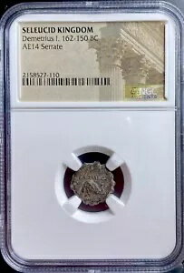 ギリシャ セレウコス朝 162BC-150BC NGC 本物のディメトリアス ソーター I レア 鋸歯状