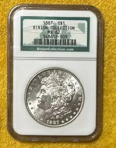 BINION~1887 P MORGAN S$1~NGC MS62~90% シルバー~ミント、MOB、および VEGAS ゲームの歴史