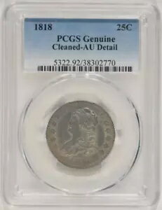 1818 åץ Х С  25c PCGS AU ܺ ꡼˥󥰺Ѥ 38302770
