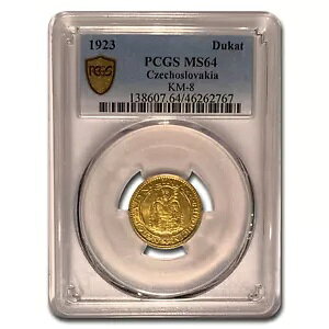 1923 チェコスロバキア ゴールド 1 デュカット MS-64 PCGS (KM-8)