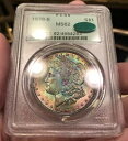 1878-S モルガン ドル グレーディング MS62 by PCGS CAC OGH オールド グリーン ホルダー モンスター トーン