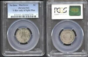 NO DATE MINT ERROR 5C PCGS F12 V-Rev only of Split Plan商品についてデノミネーション 5C循環/非循環 循環機能エラーグレード F 12製造国/地域 米国PCGS認証注意事項※以下の注意事項をご理解のうえ、ご購入ください■ 鑑定済みコイン・紙幣について各種コイン・紙幣の鑑定機関（NGC、PCGS、PMGなど）は、収集品の真贋鑑定およびグレーディングを行う専門機関です。鑑定後の商品は、専用ケース（スラブ）に封入され、状態を示すグレードが付与されます。■ グレードについてグレードはコイン・紙幣自体の状態を評価するものであり、ケース自体の品質や状態を保証するものではありません。製造・輸送時の影響により、以下のような状態が発生する場合がございます。- 軽微なスレ傷・拭き傷（特に光の角度で見えるもの）- ケース内部のホコリ・小さな異物（鑑定機関の検品基準を満たしている場合）- ラベルのズレ・わずかな傾きこれらは鑑定機関の基準内であり、返品・交換の対象とはなりませんのでご了承ください。■ ラベルの種類について各鑑定機関では、コイン・紙幣の状態や鑑定の結果に応じて異なるラベルが付与されます。- 通常ラベル（Standard/Regular）：一般的なグレード付き鑑定済みコイン・紙幣- オーセンティック（Authentic）：グレードなしで真贋のみ保証- 詳細グレード（Details）：クリーニング跡やエッジのダメージがあるが本物と認定- 特別ラベル（Special Label）：記念版や特定のデザインの限定ラベル - 例：NGC「Early Releases」「First Releases」、PCGS「First Strike」 などグレードやラベルの種類は、商品画像および説明文をご確認のうえ、ご購入ください。■ 在庫状況について当店の商品は海外から取り寄せております。ご購入のタイミングによっては在庫切れとなる場合がございます。その際はご連絡のうえ、ご注文をキャンセルさせていただく場合がございますので、あらかじめご了承ください。■ ご注文後のキャンセルについてご注文と同時に商品のお取り寄せを開始するため、お客様都合によるキャンセルは承っておりません。■ 配送についてお届けまでに通常2〜3週間ほどかかります。海外の祝日や天候、税関手続きにより通常より配送が遅れる可能性がございます。■ 保証について商品説明に英語で「保証（warranty）」と記載があっても、日本国内では適用されませんのでご了承ください。 当店では、商品到着後7日以内の初期不良に限り、対応させていただきます。 （返品規約の詳細については、楽天市場内の会社概要欄下部をご参照ください。）■ 商品の色・素材感について撮影環境やモニター設定により、実際の商品と色味や質感が異なる場合がございます。■ 価格変動について希少性の高い商品は市場価格の変動により、追加料金をお願いする場合がございます。追加料金に同意いただけない場合には、ご注文のキャンセルが可能ですので、ご安心ください。■ その他サービスについて海外製品の輸入代行も承っております。ショップに掲載されていない商品でもお探し可能ですので、お気軽にご相談ください。尚、業者販売（業販）や複数購入の場合、割引対応も可能です。ご希望の方はお問い合わせください。