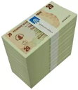 ジンバブエ 20 ドル無記名小切手、2006 年、P-40、UNC X 1000 個のレンガ