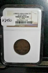 #A2980 A.Wise.高級で定番の乾物品でグレードがほとんどない;NGC AU 53 レア