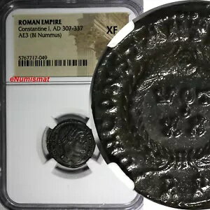  󥹥ƥ̥ 1  AD 307-337 AE3 BI Nummus NGC XF (049)