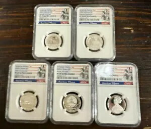 2023 S シルバー アメリカン レディース クォーター プルーフ セット ALL NGC PF 69 ウルトラ カメオ ボーナス