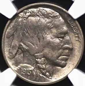 1913 タイプ 1 バッファロー ニッケル NGC MS 64 非常に滑らかで、鮮明で、素晴らしい仕上がりです。