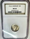 CHOICE 1916-S マーキュリー ダイム 10C NGC MS-64 OH ハイグレード コイン(3)