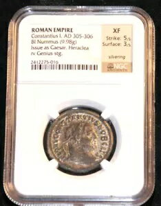  󥹥ƥ 1 AD 305-306 BI Nummus Nice NGC-XF 5/3