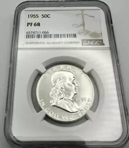 1955 フランクリン ハーフダラー 50c プルーフ NGC PF 68