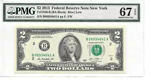 2013 ˥塼衼 $2 FRN (BA ֥å) PMG 67 EPQ ˾ ̤ή