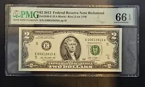 $2 2013 FRN å Fr#1940-E (EA ֥å) PMG 66 EPQ 
