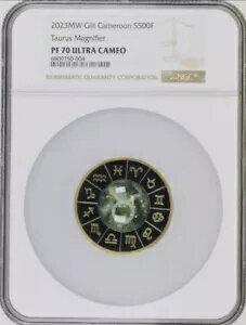 2023 トーラス ルーペ カメルーン カラーライズド 17.5 g .999 シルバー NGC PF70 ウルトラ カメオ